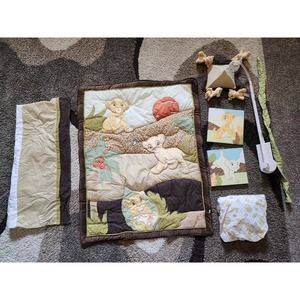 Disney Lion King blanket musical mobile 6 piece baby toddler crib accessory set